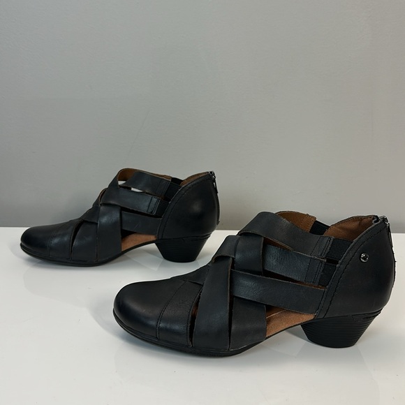 Cobb Hill Laurel Black Woven Pump Heels Size 6.5 - Picture 3 of 14